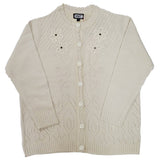 Ladies Chenille Embroidery Designer Cardigan - UK Sweater House