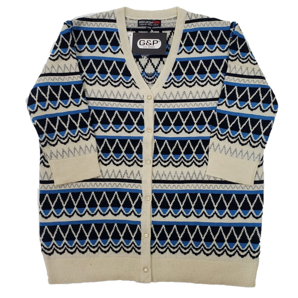 Ladies 3/4 Sleeve Button Cardigan - UK Sweater House