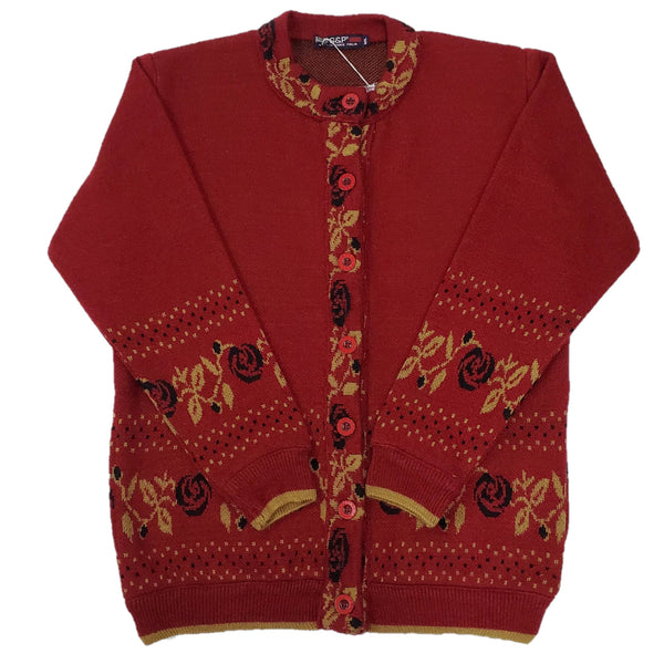 Ladies Self Design Knitted Cardigan - UK Sweater House