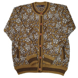 Ladies Jacquard With Lurex Knitted Cardigan - UK Sweater House