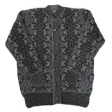 Ladies Wool Lined Knitted Design Cardigan - UK Sweater House