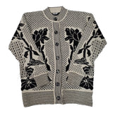 Ladies Wool Lined Knitted Design Cardigan - UK Sweater House