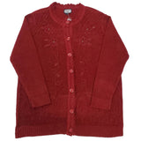 Ladies Chenille Embroidery Designer Cardigan - UK Sweater House