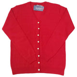Ladies V Neck Cable Cardigan - UK Sweater House
