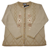 Ladies Embroidery Pattern Design Cardigan - UK Sweater House