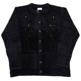 Ladies Chenille Embroidery Designer Cardigan - UK Sweater House