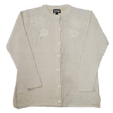 Ladies Chenille Embroidery Designer Cardigan - UK Sweater House