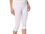 Women's Lycra Capri with Lace and stud - UK Sweater House